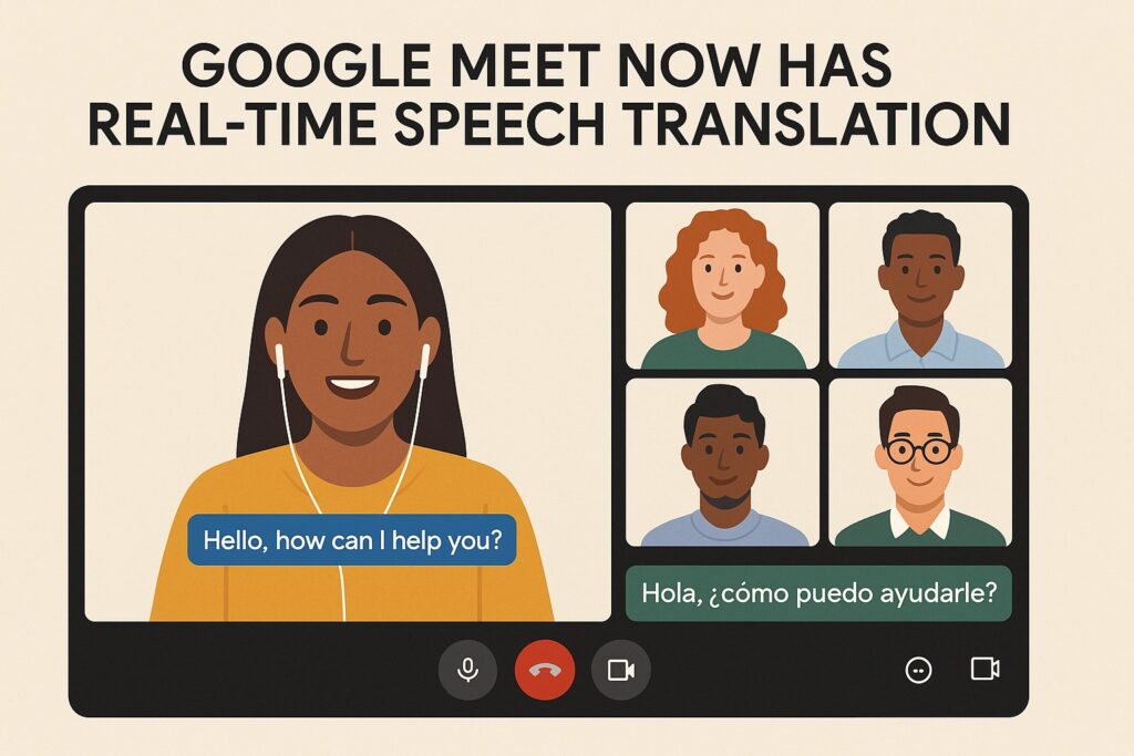 Google Meet now has real-time speech translation